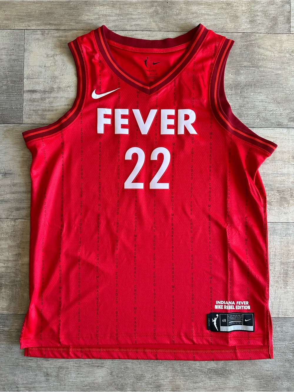 NWT Caitlin Clark Fever Rebel Edition Jersey #22 Women's L